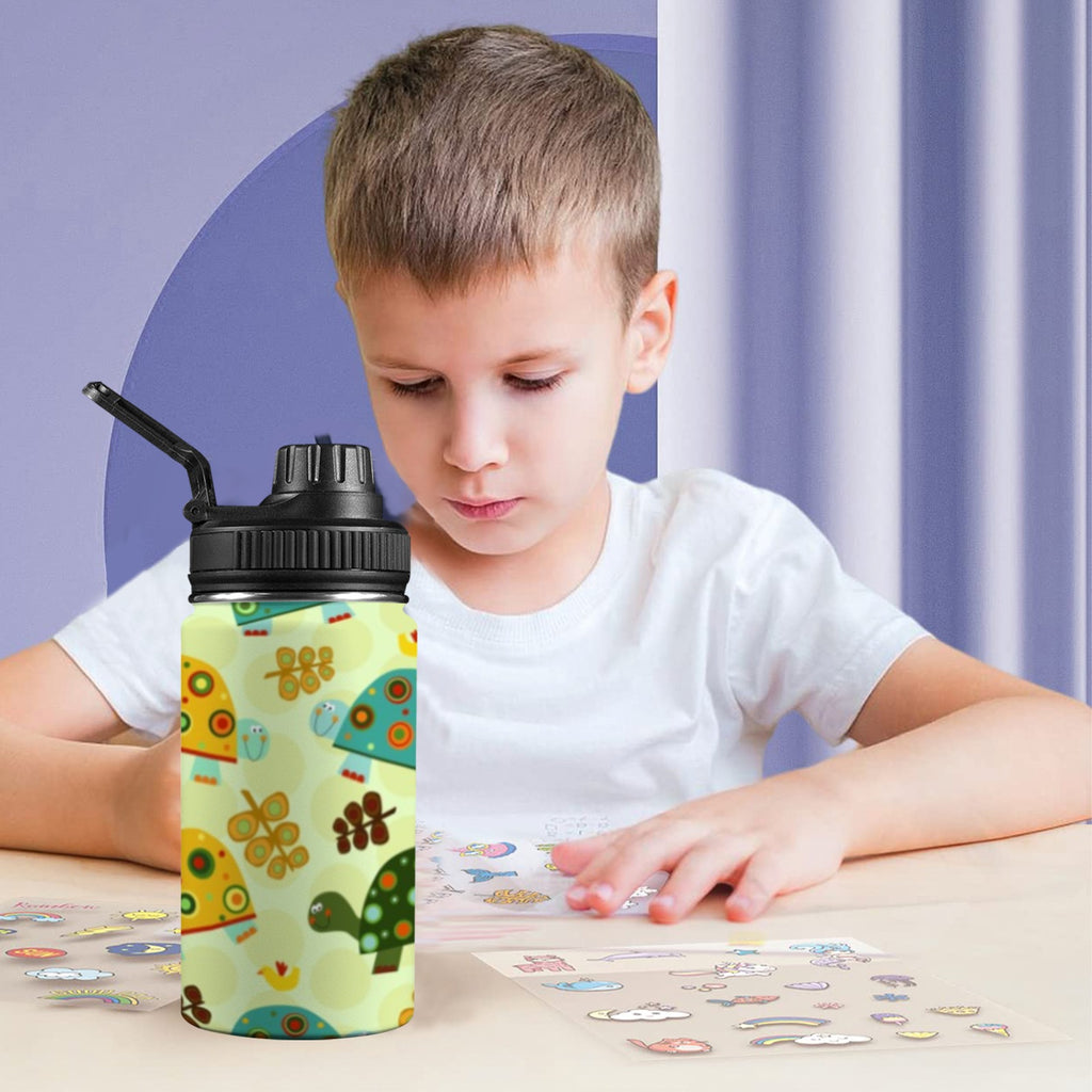 Quirky Turtles Kids Water Bottle with Chug Lid (12 oz) Kids Water Bottle with Chug Lid animal Ocean Printed Offshore