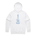 Guitar Men's AS Colour Hoodie White Mens Hoodie Music Printed In Australia
