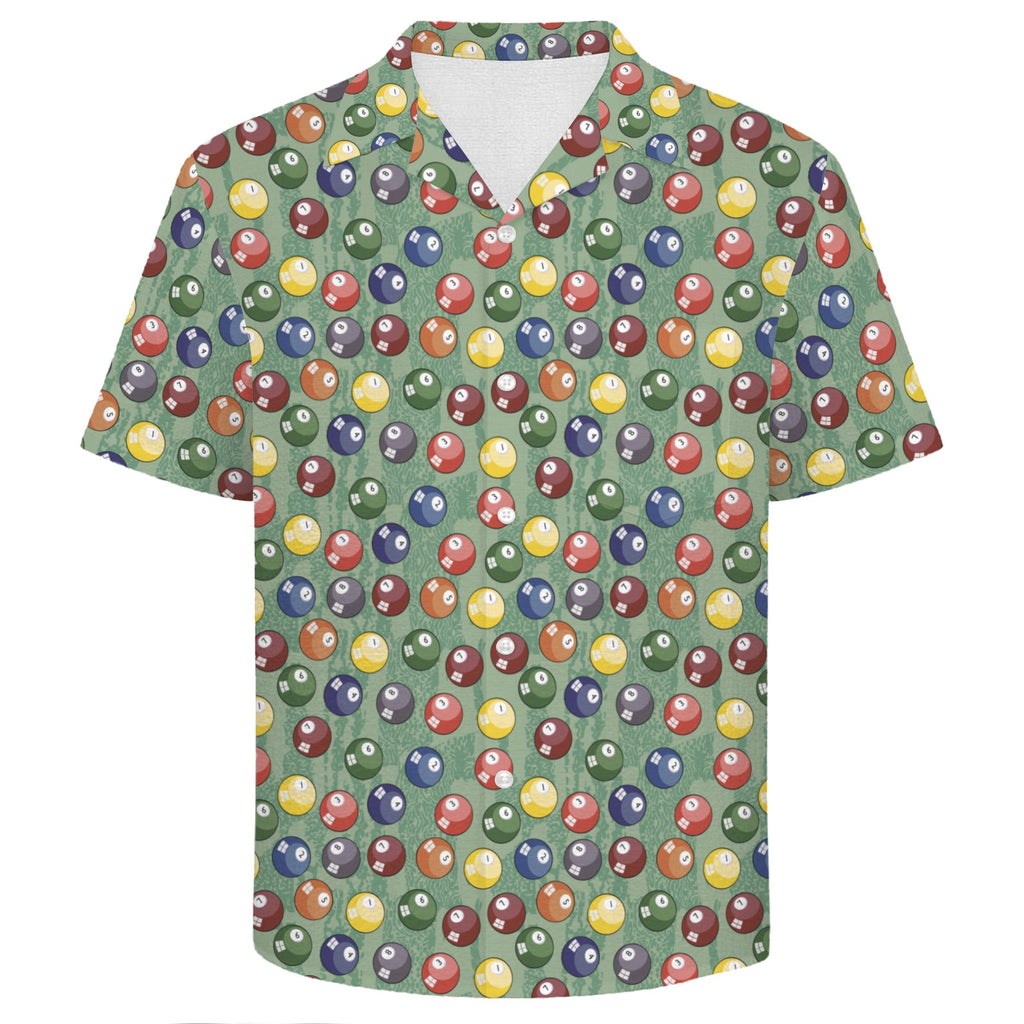 Pool Balls Men's Crinkle Hawaiian Shirt
