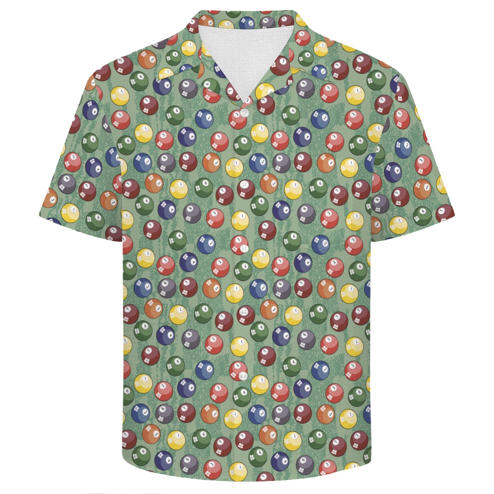 Pool Balls Men's Crinkle Hawaiian Shirt