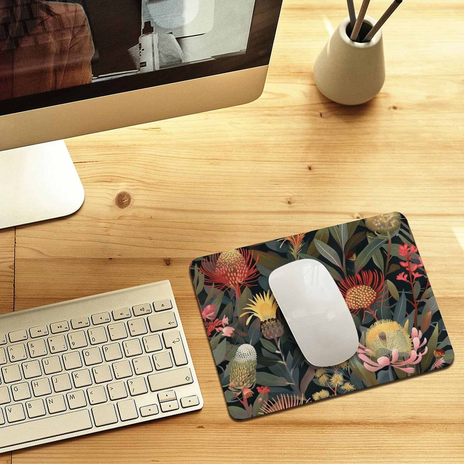 Australian Native Flowers Leather Mouse Pad Leather Mouse Pad Plants Printed Offshore