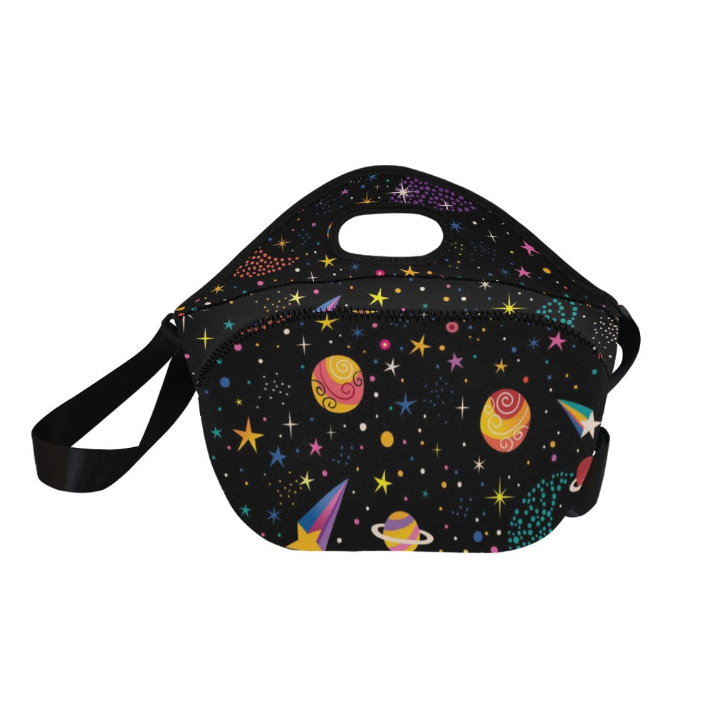 Colourful Space - Neoprene Lunch Bag Neoprene Lunch Bag Printed Offshore