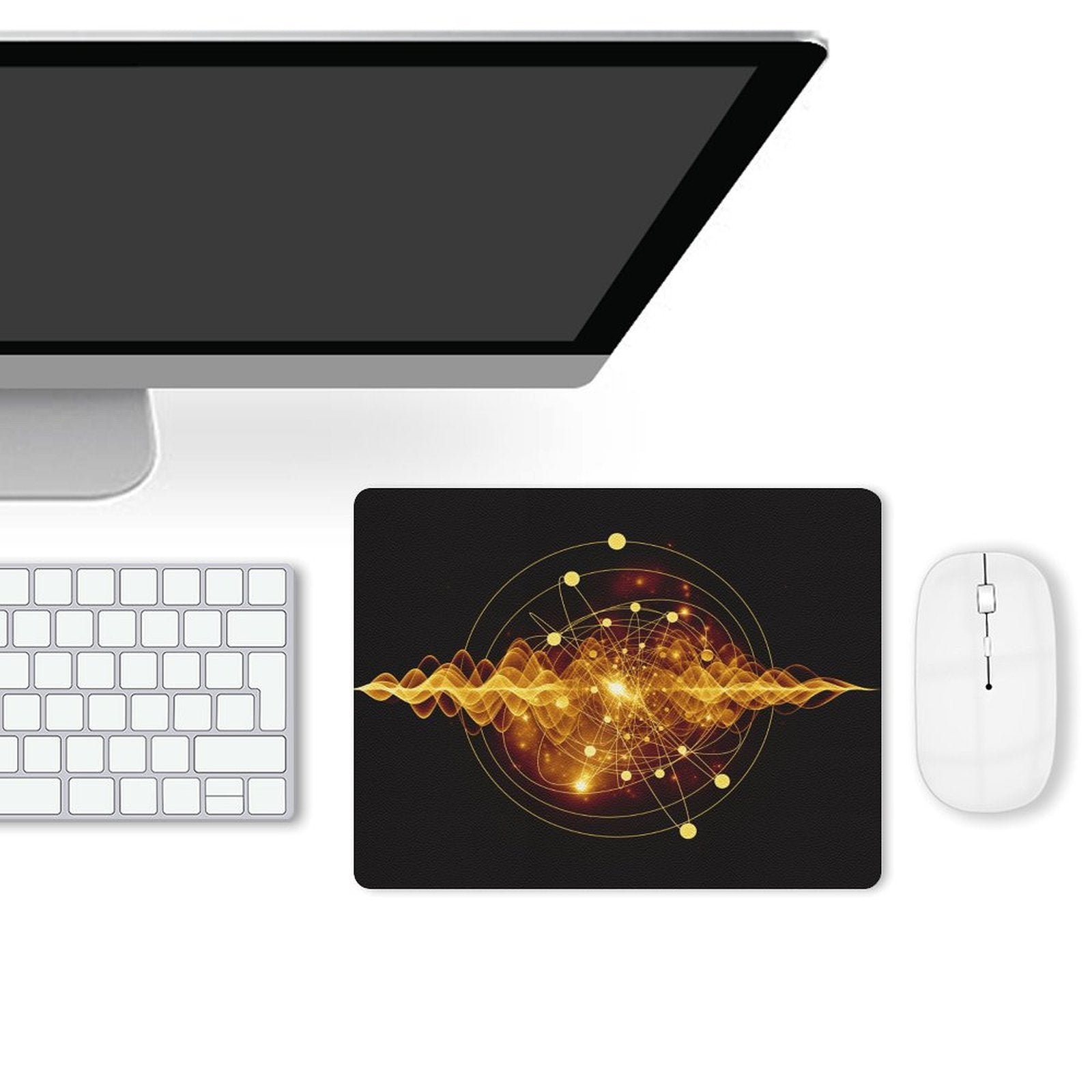 Atomic Wave Leather Mouse Pad Leather Mouse Pad Printed Offshore Science