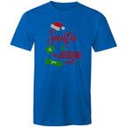 Santa Is Judging You - Mens T-Shirt Bright Royal Mens Christmas T-shirt Christmas Printed In Australia