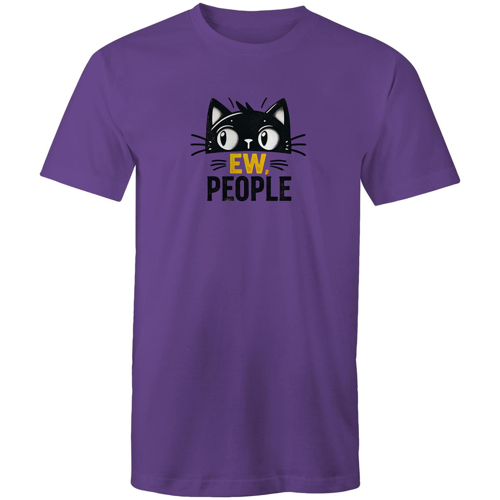 Ew People, Cat - Mens T-Shirt Purple Mens T-shirt animal Printed In Australia