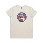 Coffee, Alien, UFO, Take Me To Your Brewer Women's AS Colour T-shirt Natural Womens T-shirt Coffee Printed In Australia Sci Fi