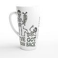 Personalised Skeleton, I've Got Your Back White Latte 17oz Ceramic Mug Default Title Personalised Latte Mug Globally Fulfilled
