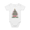 Koala Christmas Tree Baby Bodysuit White Baby Christmas Bodysuit Christmas Printed In Australia