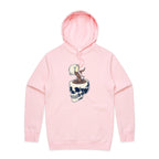 Coffee Skull - Mens Hoodie Pink Mens Hoodie Coffee Printed In Australia