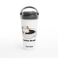 Personalised Cat Coffee Break White 15oz Stainless Steel Travel Mug Default Title Personalised Travel Mug animal Coffee Customise Globally Fulfilled Personalise