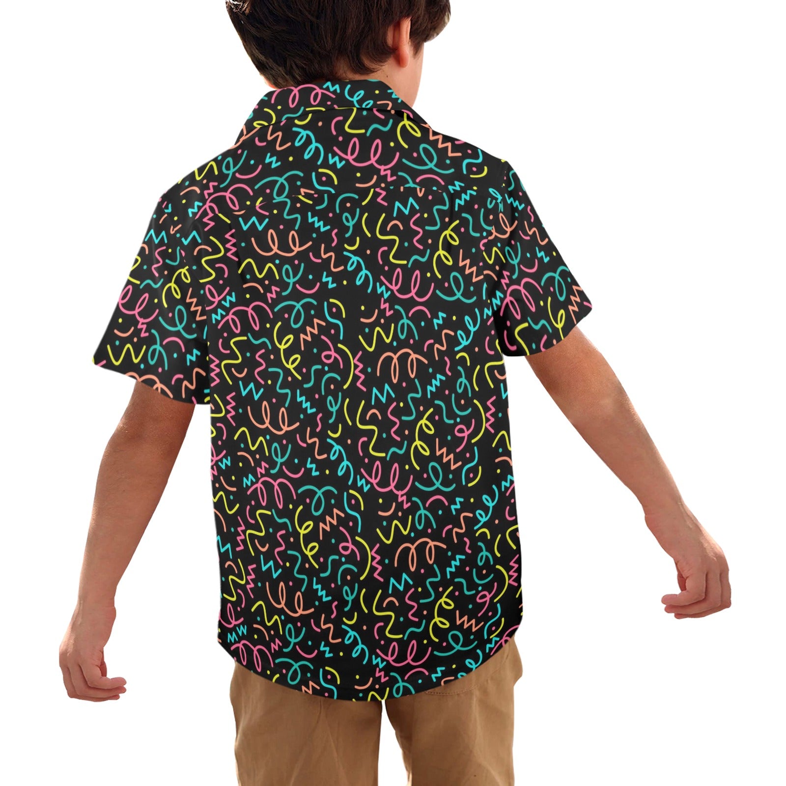 Squiggle Time - Junior Kids Hawaiian Shirt
