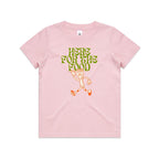 Here For The Food - Kids Youth T-shirt Pink Kids T-shirt Food Printed In Australia
