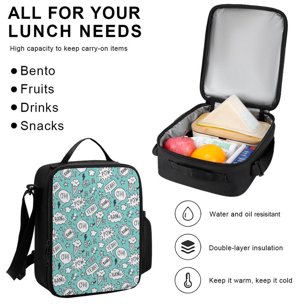 Comic Book Speech Bubbles - Three Piece Backpack Set