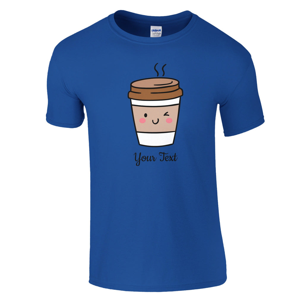 Personalised - Coffee Characters - Classic Unisex Crewneck T-shirt Royal Personalised T-shirt Coffee Customise Globally Fulfilled Personalise