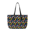Colourful Chess PU Leather Tote Bag Large