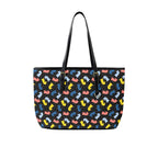 Colourful Chess PU Leather Tote Bag Large