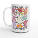 Sorry I'm Late, I Was Dilly Dallying - White 15oz Ceramic Mug Default Title 15oz Mug animal Globally Fulfilled