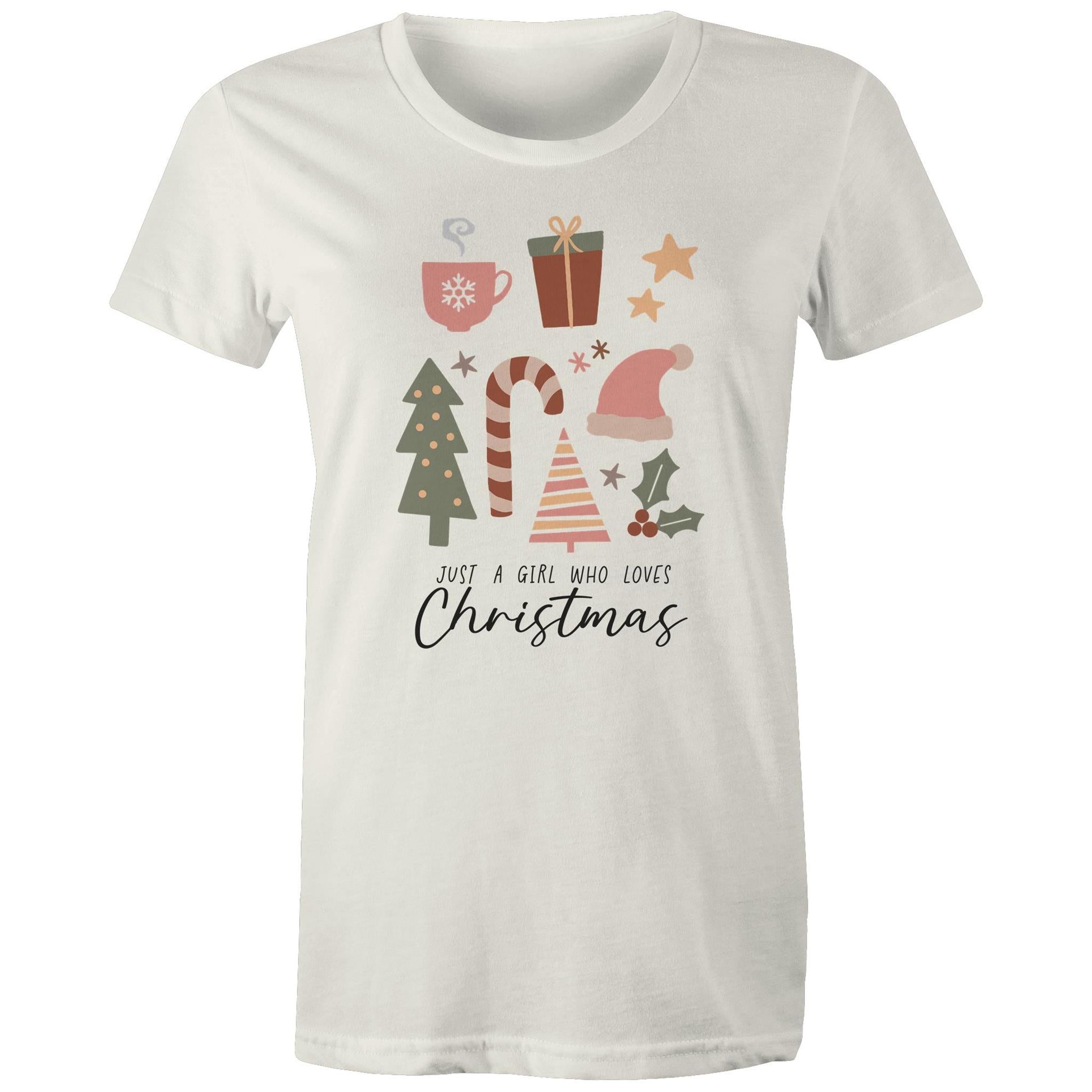 Just A Girl Who Loves Christmas - Womens T-shirt