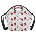 Ladybugs Neoprene Lunch Bag/Large (Model 1669) Neoprene Lunch Bag animal Printed Offshore