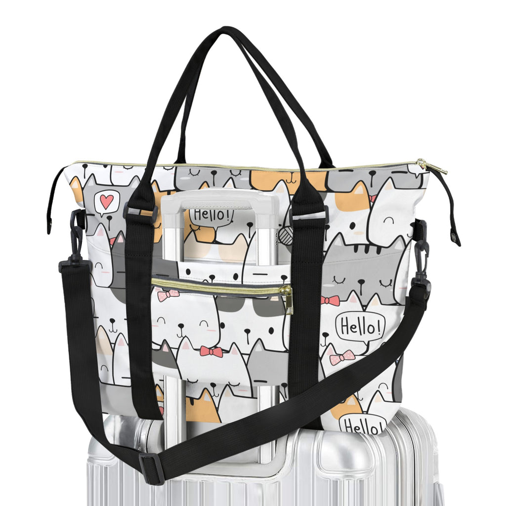 Cat Hello Duffle Bag-Simple (Model 1715) One Size Duffle Bag-Simple (1715)