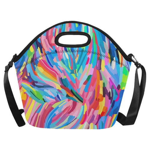 Brushstrokes - Neoprene Lunch Bag One Size Neoprene Lunch Bag Printed Offshore