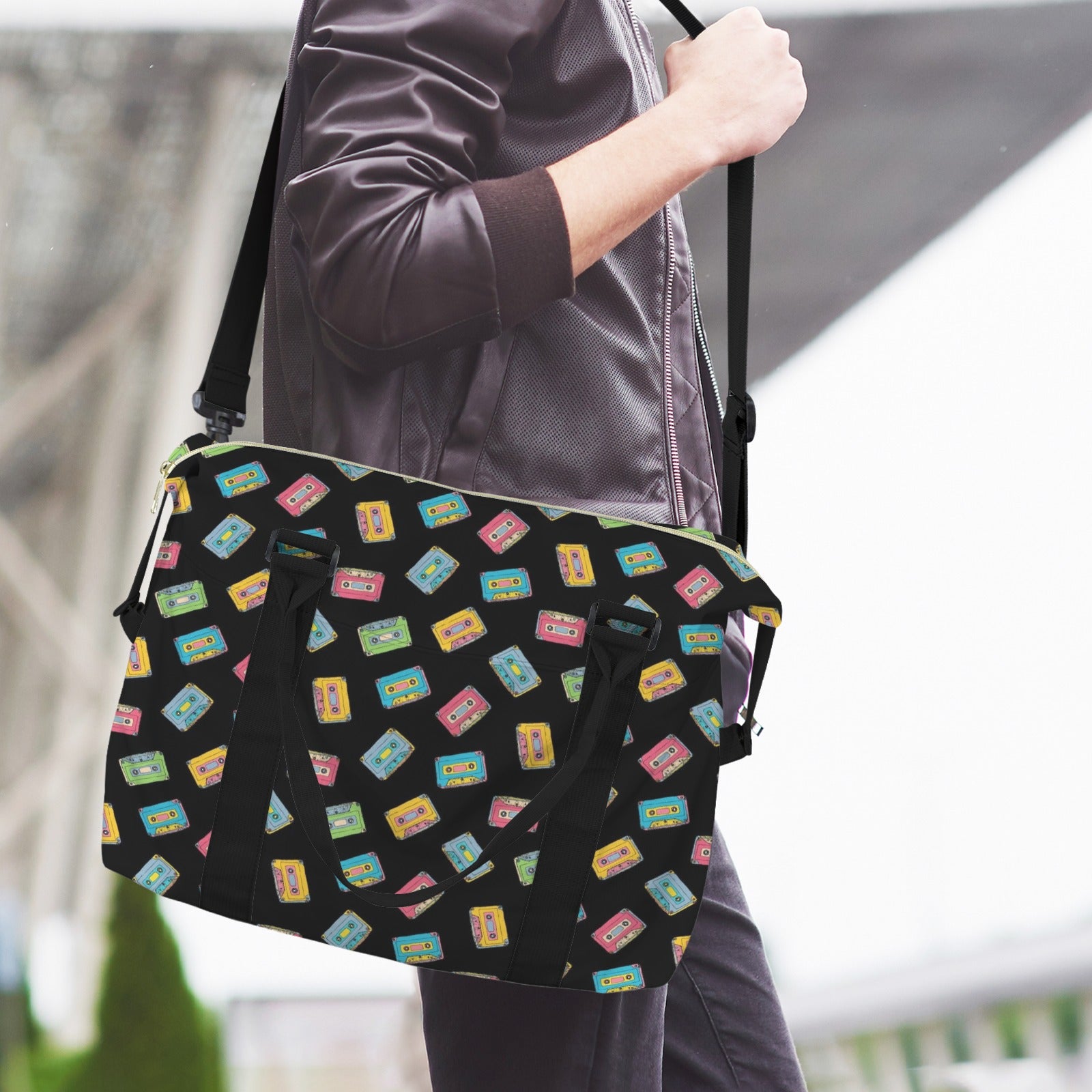 Colourful Cassettes Duffle Bag-Simple (Model 1715) Duffle Bag-Simple (1715)