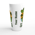 Personalised In A While, Crocodile White Latte 17oz Ceramic Mug Personalised Latte Mug animal Globally Fulfilled