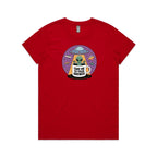 Coffee, Alien, UFO, Take Me To Your Brewer Women's AS Colour T-shirt Red Womens T-shirt Coffee Printed In Australia Sci Fi