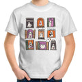 Ghosts In Windows Kid's AS Colour T-Shirt White Kids Youth T-shirt Halloween Printed In Australia