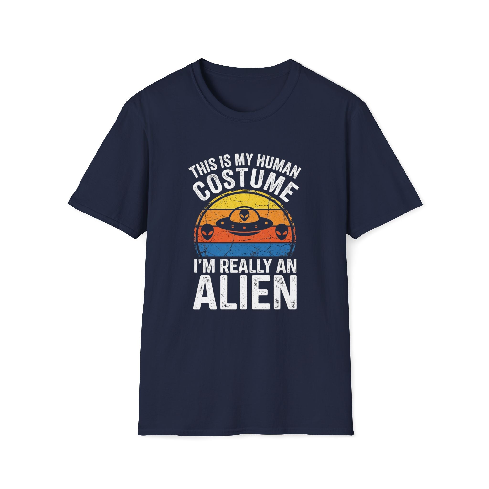 This Is My Human Costume Alien Unisex T-Shirt Navy Unisex Adult T-shirt Globally Fulfilled Sci Fi