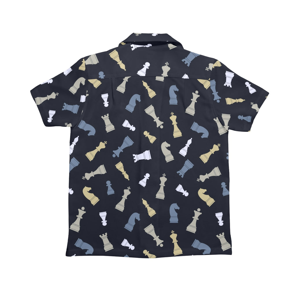 Chess Pattern Senior Kids Hawaiian Shirt Senior Kids Hawaiian Shirt 8-15 Chess Games Printed Offshore