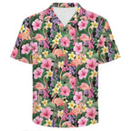 Flamingo Jungle Men's Crinkle Hawaiian Shirt
