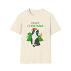 Meowy Christmas, Cat With Burning Christmas Tree - Unisex Softstyle T-Shirt