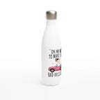 On My Way To Make Some Bad Decisions - White 17oz Stainless Steel Water Bottle White Water Bottle animal Globally Fulfilled