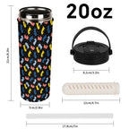 Colourful Chess 20oz Tea Tumbler with Carry Handle