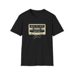 Turning 50, Best Of 1976, Cassette Tape Unisex Softstyle T-Shirt Black Unisex Adult T-shirt Australian Printer Birthday Music Retro