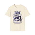 Home Is Where The WIFI Connects Automatically - Unisex Softstyle T-Shirt