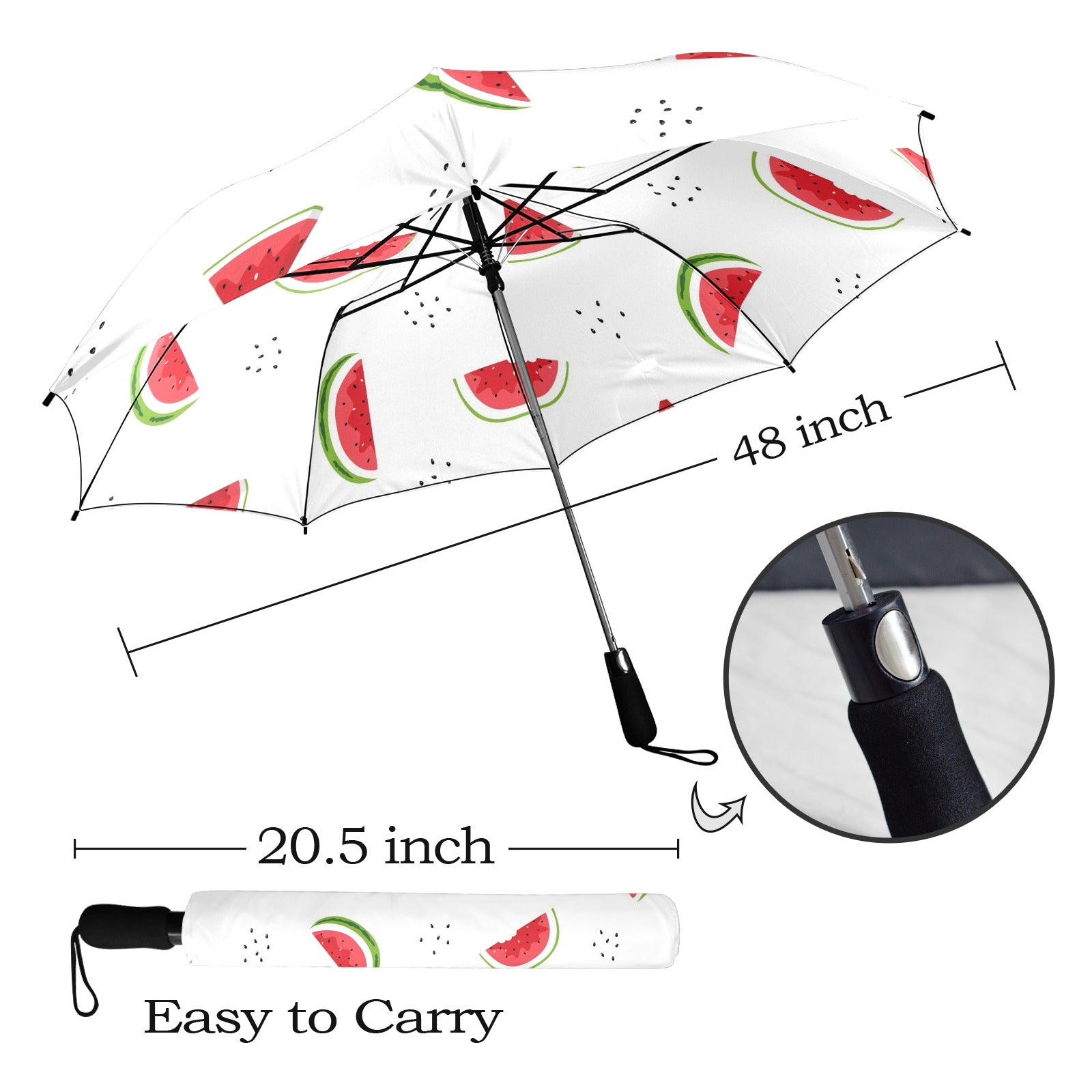 Watermelon - Semi-Automatic Foldable Umbrella (Model U12) Semi-Automatic Foldable Umbrella (U12)