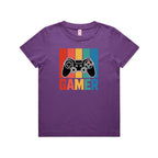 Gamer Kid's AS Colour T-shirt Purple Kids Youth T-shirt Games Printed In Australia