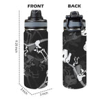 Dinosaur Skeleton - Insulated Water Bottle with Dual-Use Lid (18oz) Insulated Water Bottle with Dual-Use Lid (18oz) Printed Offshore