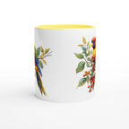 Lorikeet, Australian Birds - 11oz Ceramic Mug With Colour Inside Colour 11oz Mug animal Globally Fulfilled