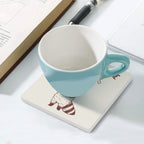 Coffee Makes Me Nicer - Ceramic Coasters (Square) Ceramic Coasters Coffee Printed Offshore