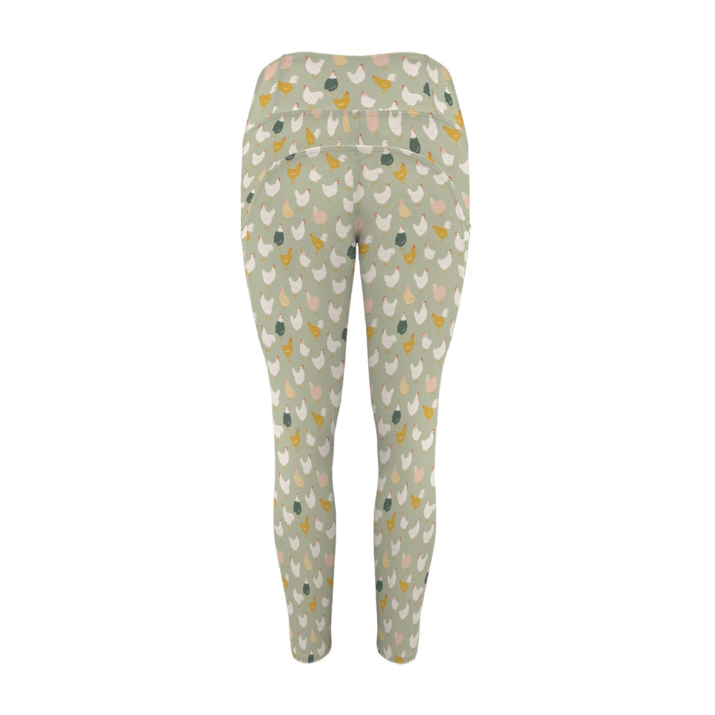 Chicken Life Women's High Waist Pockets Yoga Leggings Women's High Waist Pockets Yoga Leggings animal Printed Offshore