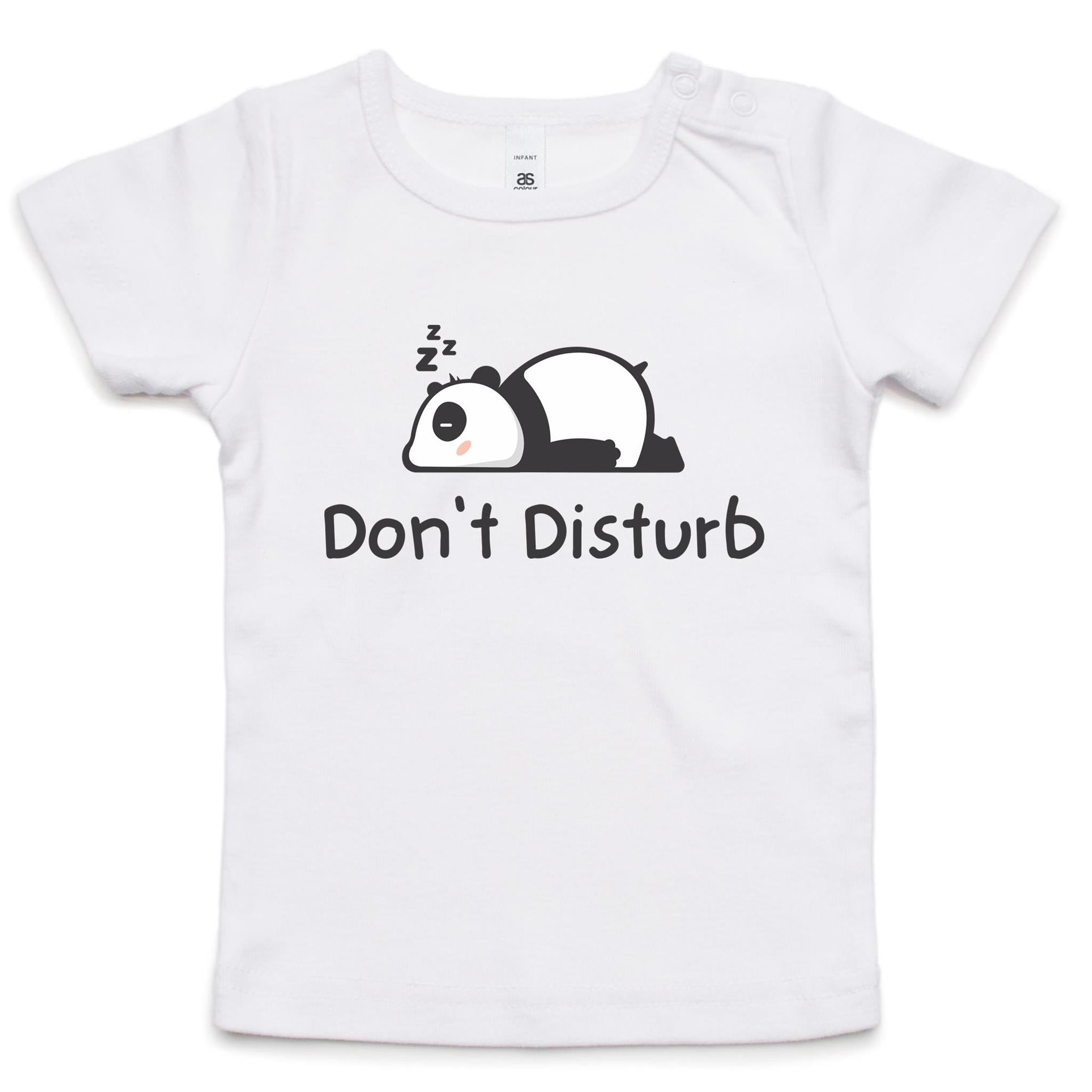 Panda, Don't Disturb - Baby T-shirt White Baby T-shirt animal Printed In Australia