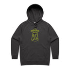 Alien Abduction - Womens Hoodie Coal Womens Hoodie Printed In Australia Sci Fi
