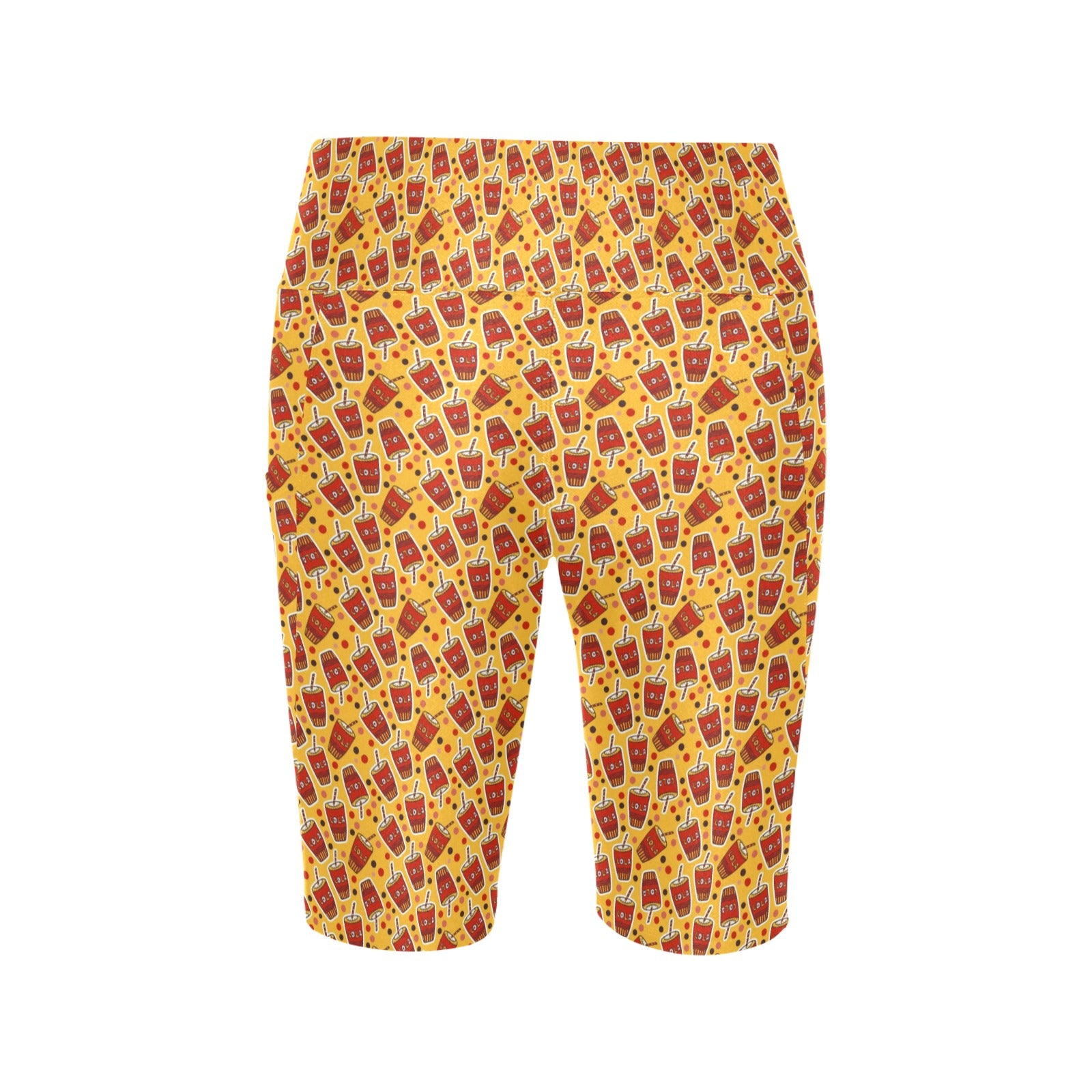 Cola Women's Bike Shorts With Side Pockets Women's Bike Shorts Food Printed Offshore