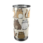 Lots Of Cats - 20oz Mobile Tumbler with Lid (Black Lock) One Size 20oz Travel Mug animal Printed Offshore