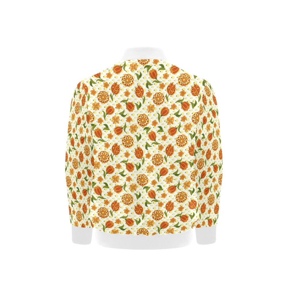 Graphic Floral Kids Bomber Jacket