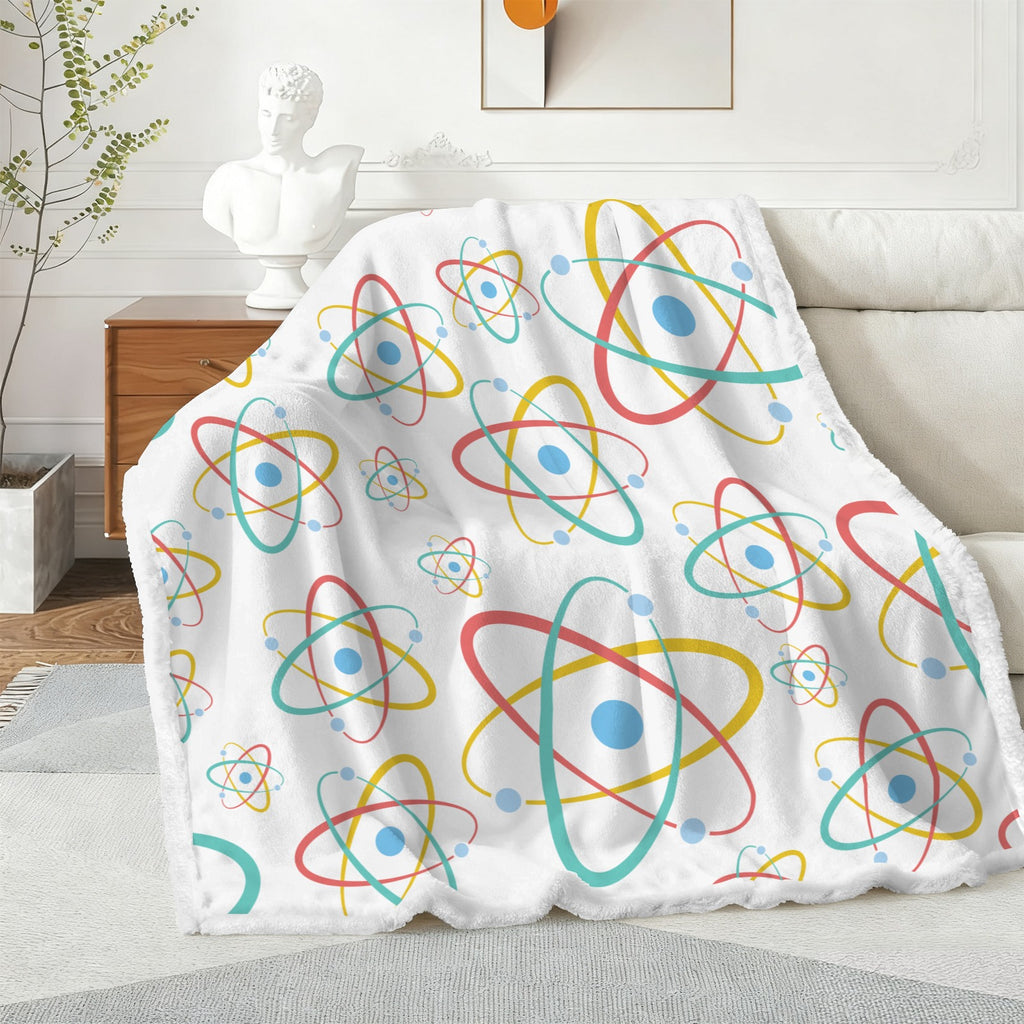 Atoms - Double-Layer Fleece Blanket 51"x59"