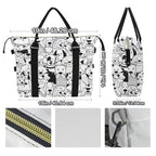Black And White Dogs Duffle Bag-Simple (Model 1715) Duffle Bag-Simple (1715)